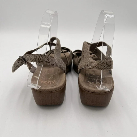 Dansko Women’s Strappy Sandals 40(9.5-10) Pebble LeatherTan Summer Ankle Strap - Picture 4 of 16
